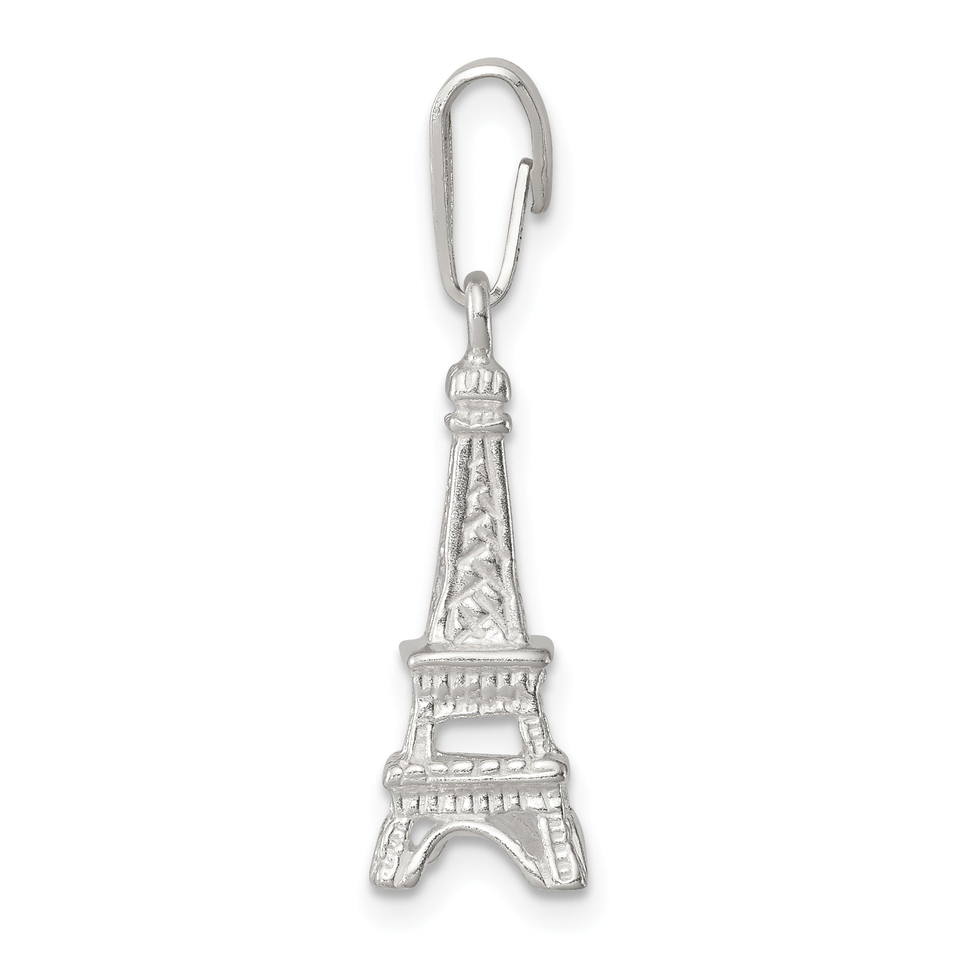 Sterling Silver 3D Eiffel Tower Charm Polished Elegance by Sophia Jewelers Secondary image