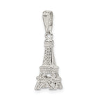 Sterling Silver 3D Eiffel Tower Charm Polished Elegance by Sophia Jewelers