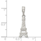 Sterling Silver 3D Eiffel Tower Charm Polished Elegance by Sophia Jewelers