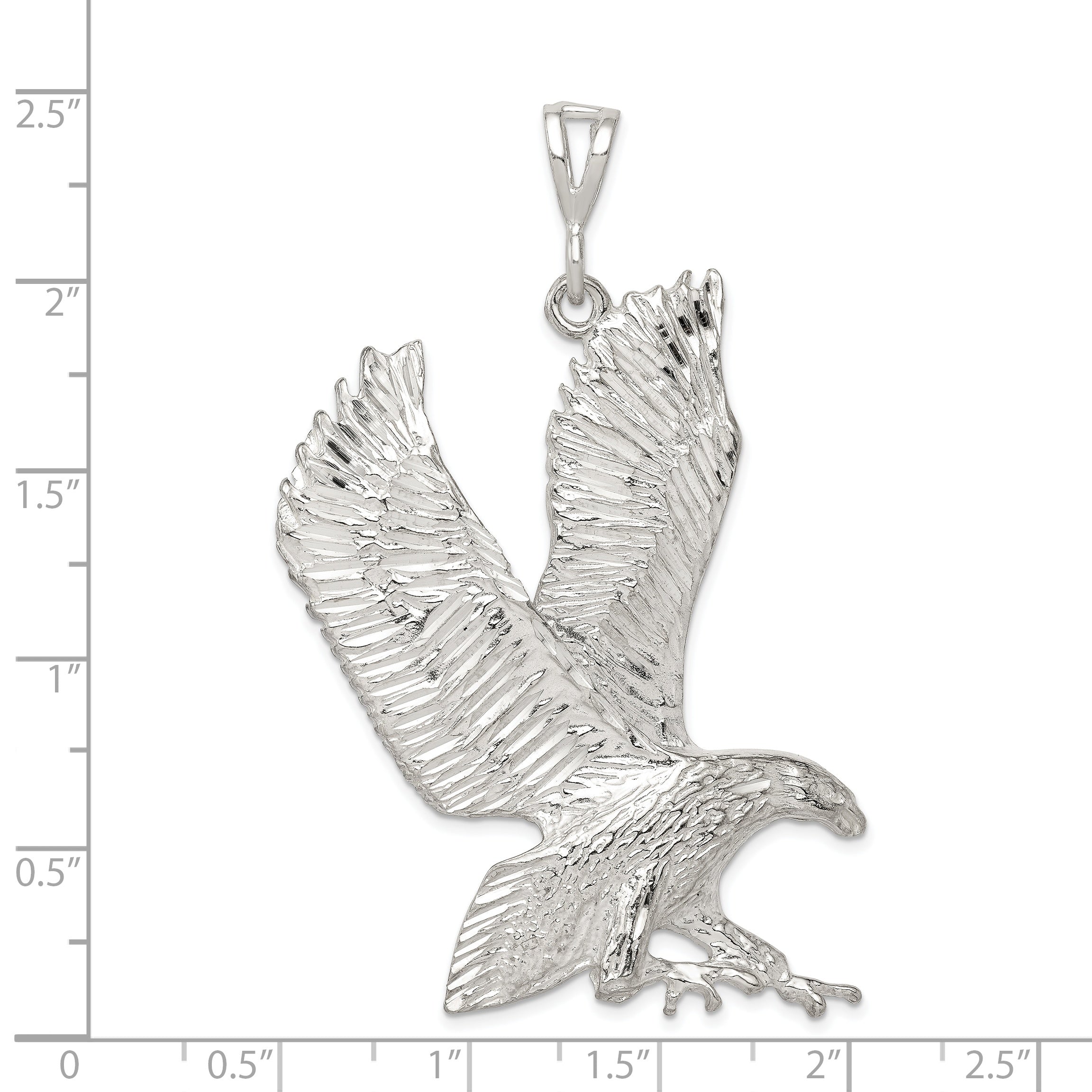 Men's 925 Sterling Silver Eagle Charm Pendant with Anti-Tarnish Finish