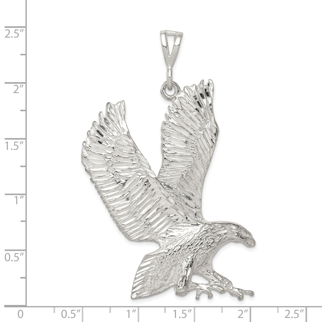 Men's 925 Sterling Silver Eagle Charm Pendant with Anti-Tarnish Finish