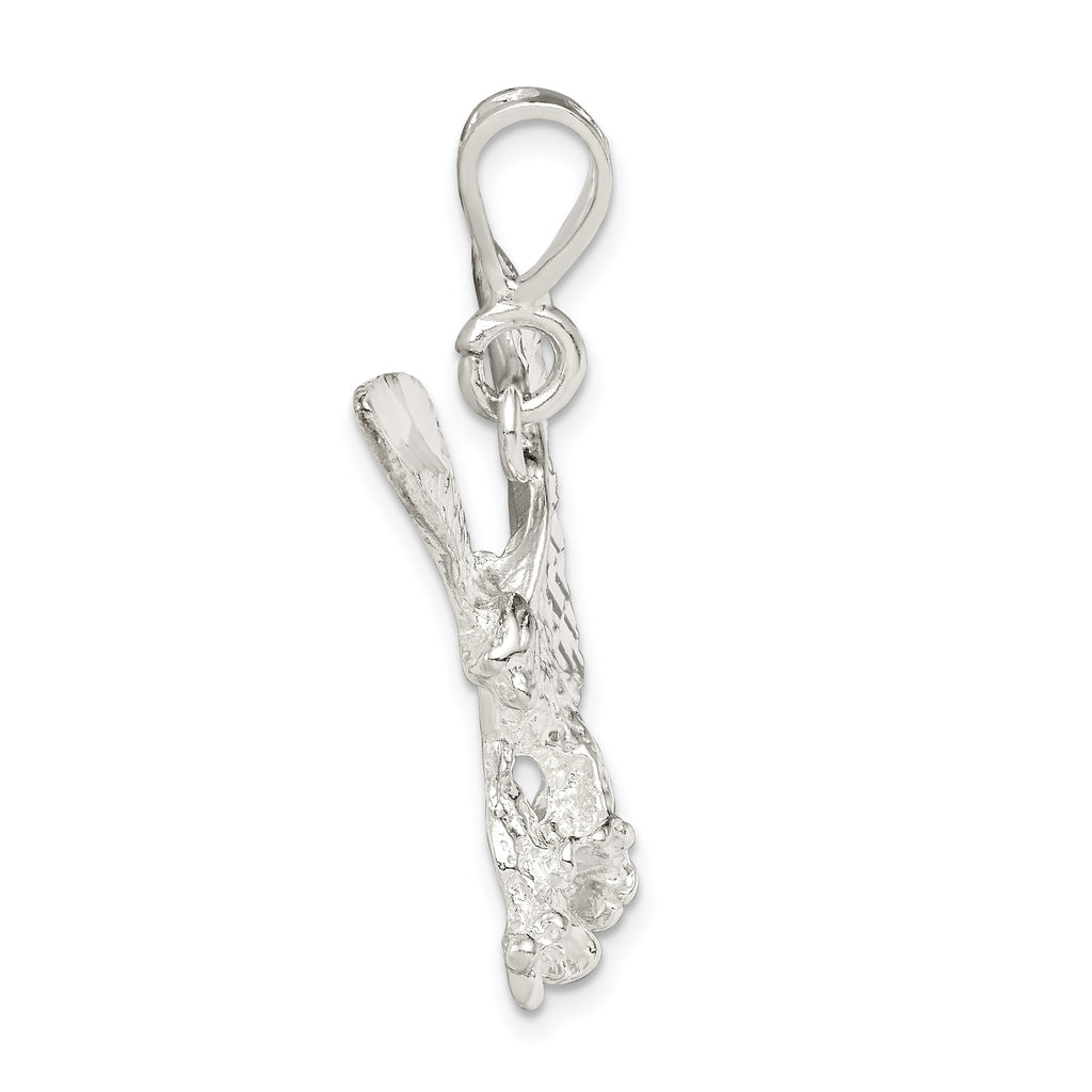 Sterling Silver 925 Men's Eagle Charm with Anti-Tarnish Finish