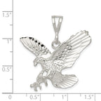 Sterling Silver 925 Men's Eagle Charm with Anti-Tarnish Finish