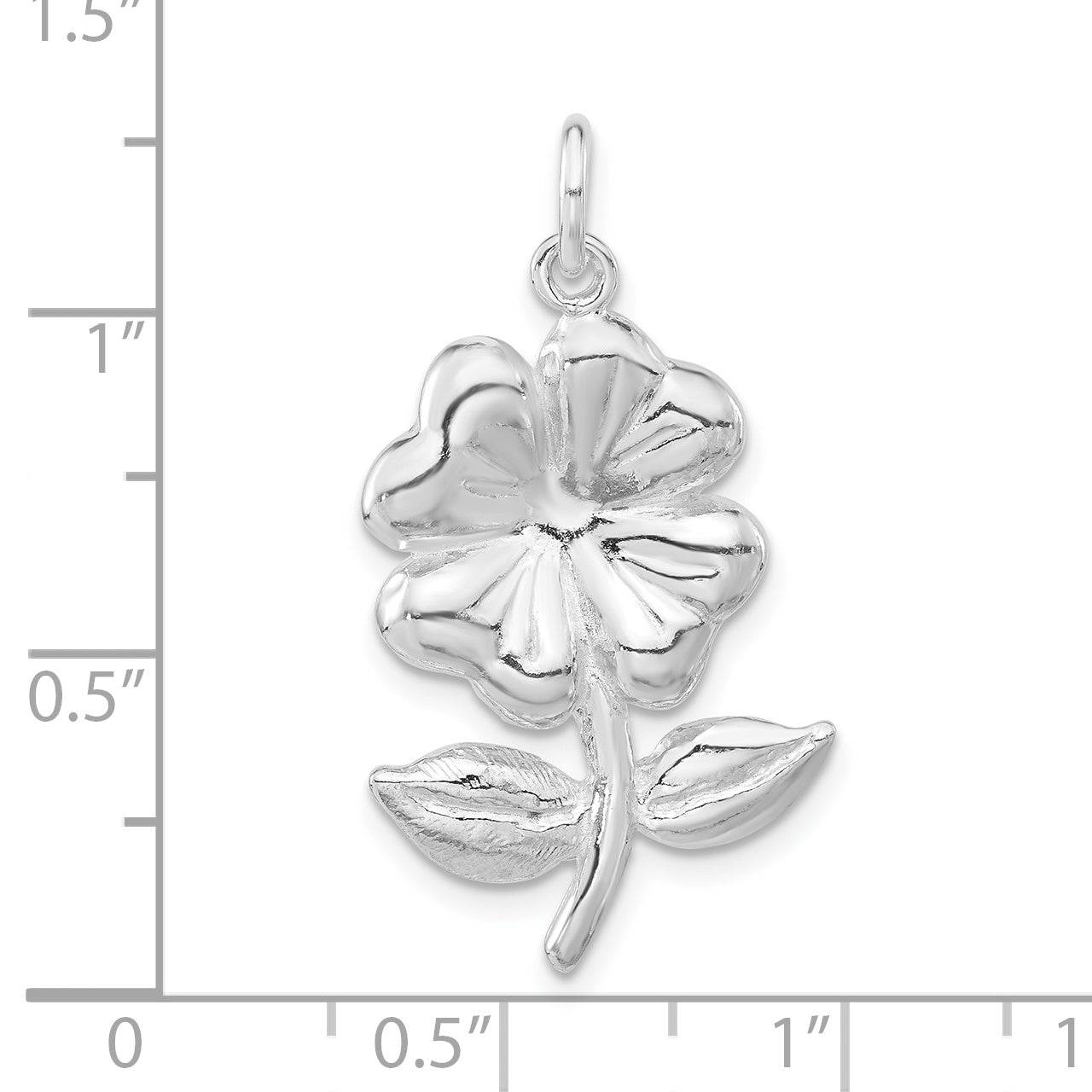 Sterling Silver 925 Polished Flower Pendant for Women Elegant Design