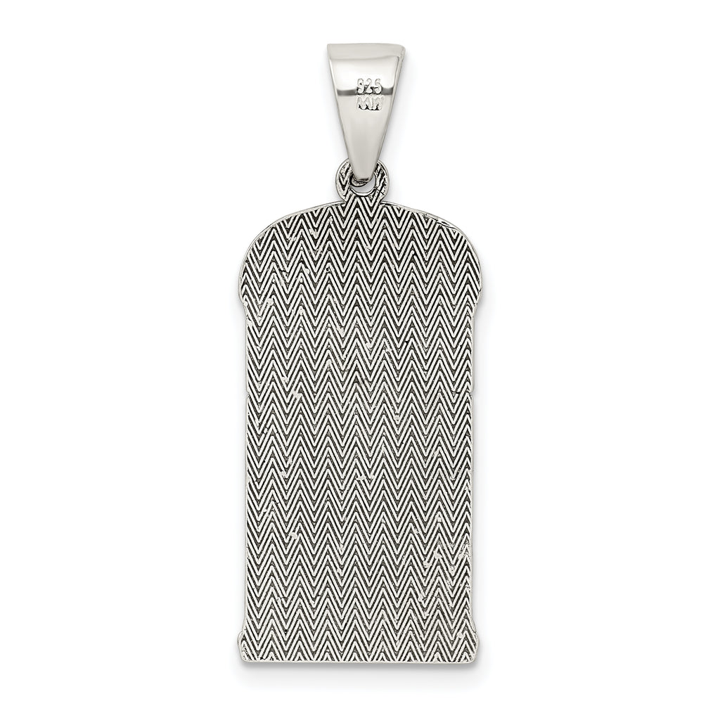 Sophia Jewelers 925 Sterling Silver Men's Antiqued Elephant Pendant