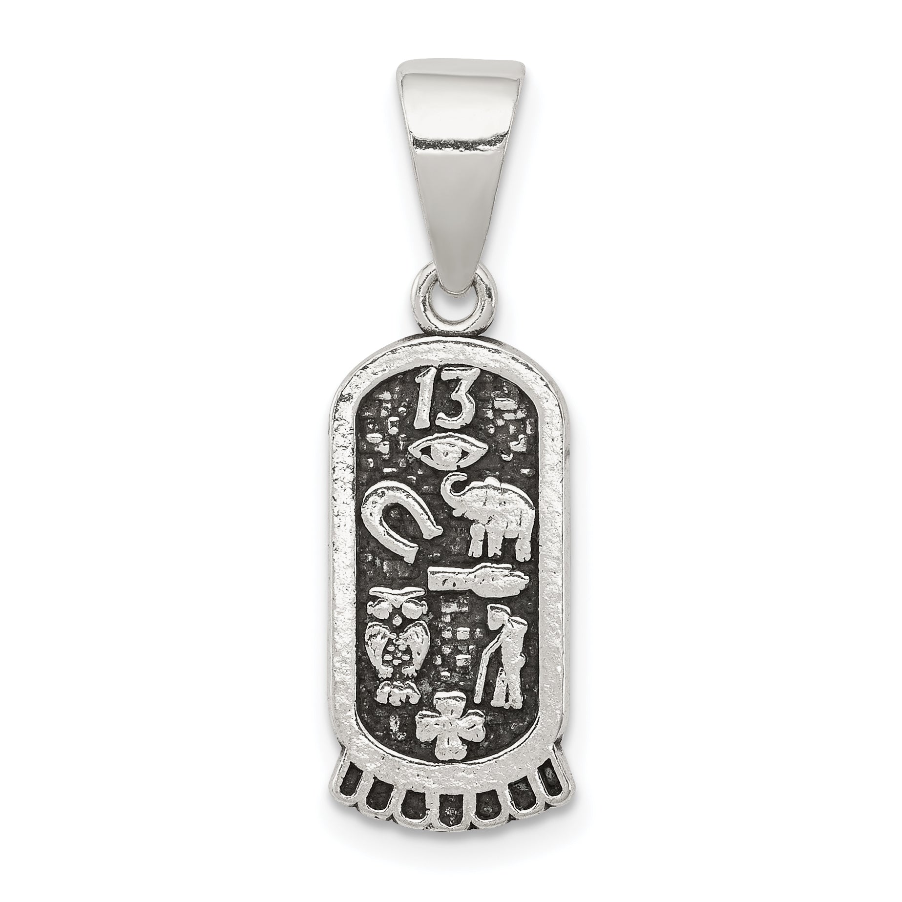 Sterling Silver Antiqued Mini Good Luck Icons Pendant Main image