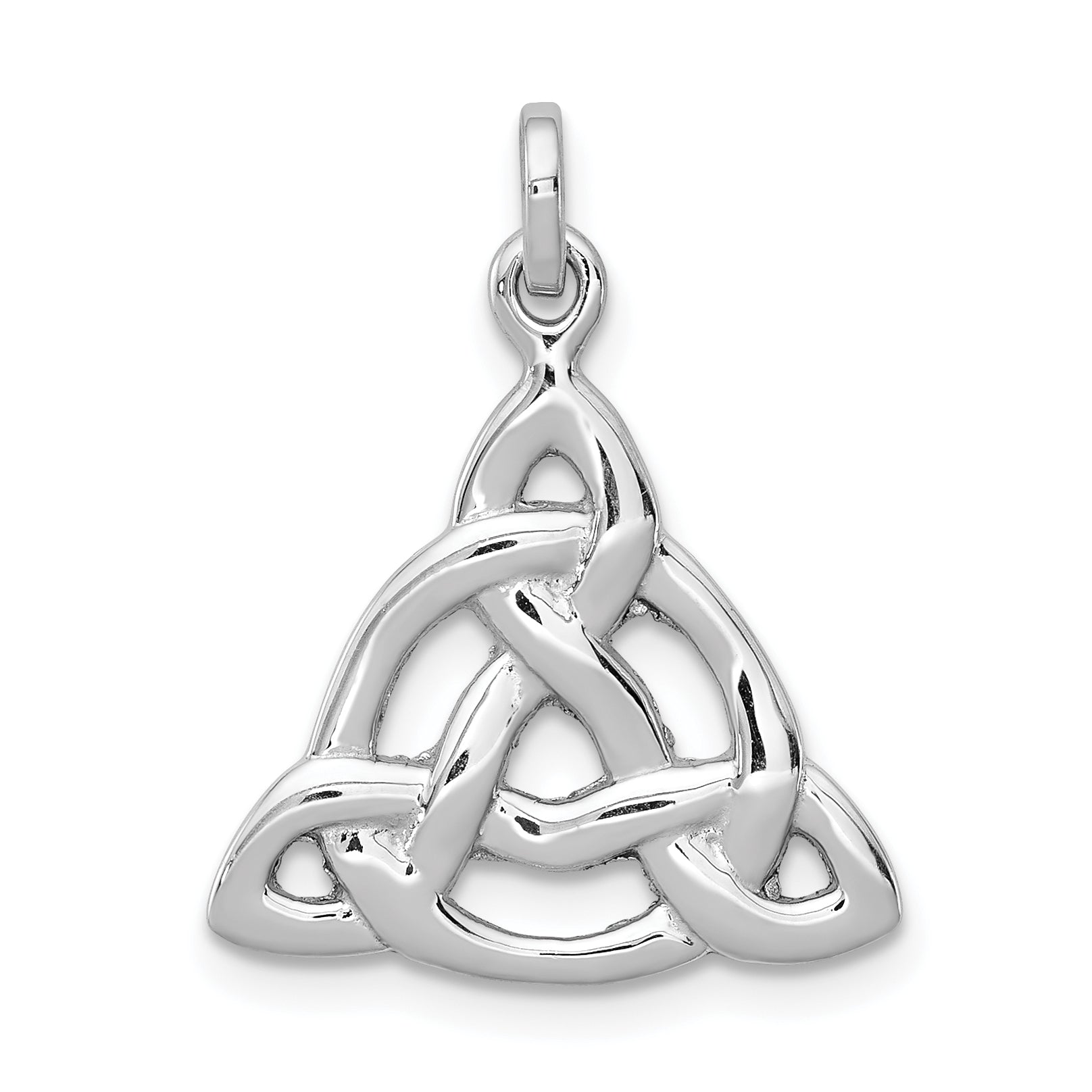 Sterling Silver Rhodium-plated Polished Celtic Symbol Pendant Main image