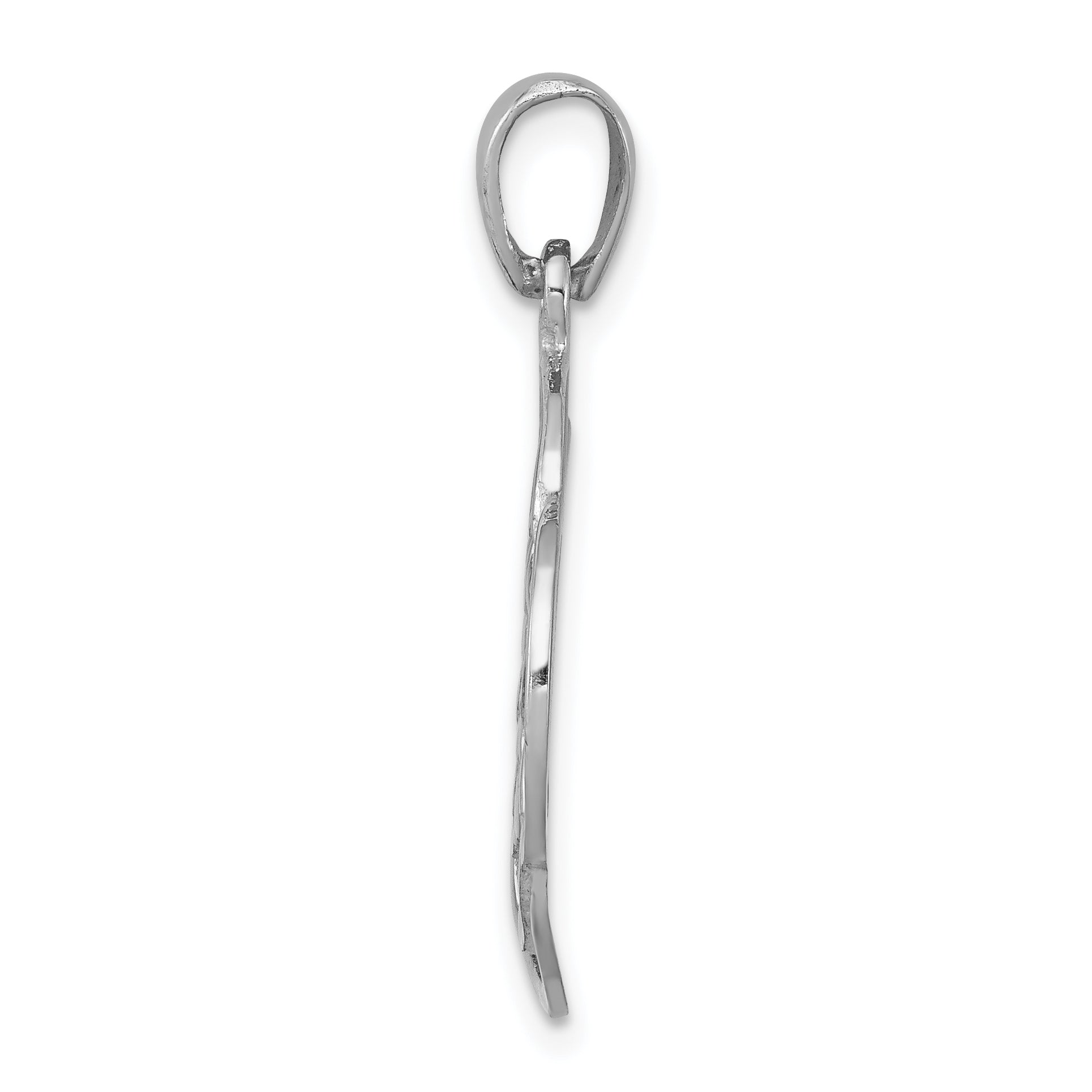 Sterling Silver 925 Themed Pendant with Rhodium Polish Charm Secondary image
