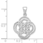 Sterling Silver 925 Themed Pendant with Rhodium Polish Charm