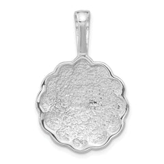 Unisex 925 Sterling Silver Polished Textured Pendant by Sophia Jewelers