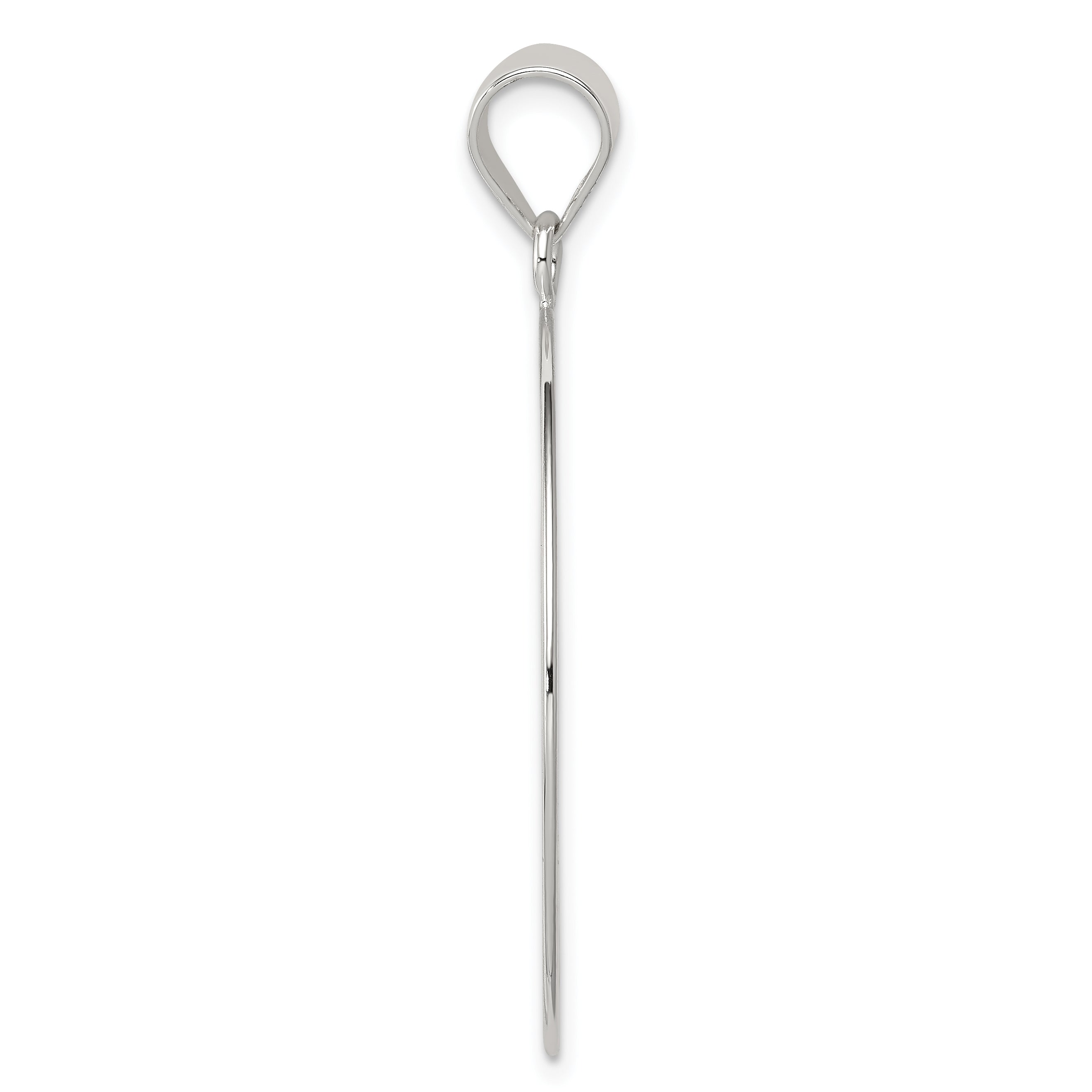 Men's 925 Sterling Silver Peace Pendant with Polished Finish
