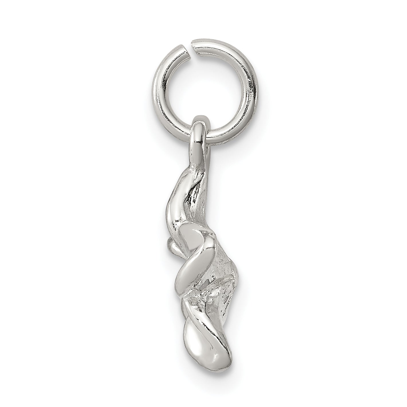 Sophia Jewelers Sterling Silver Plumeria Pendant with Polished Anti-Tarnish Finish