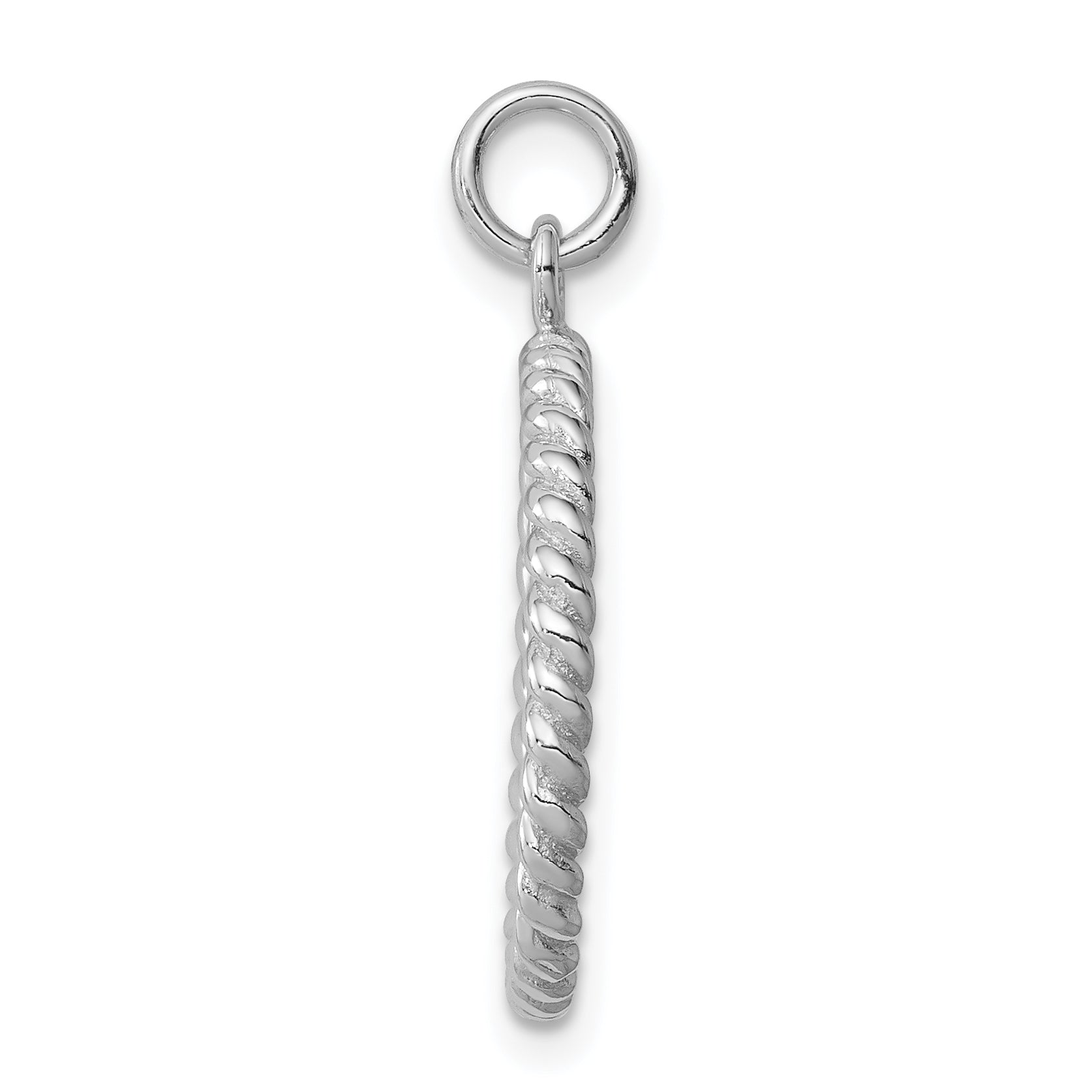 Sophia Jewelers Men's Sterling Silver Anchor Pendant with Polished Rhodium Finish Secondary image