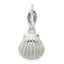 Sterling Silver Polished & Satin Seashell Charm