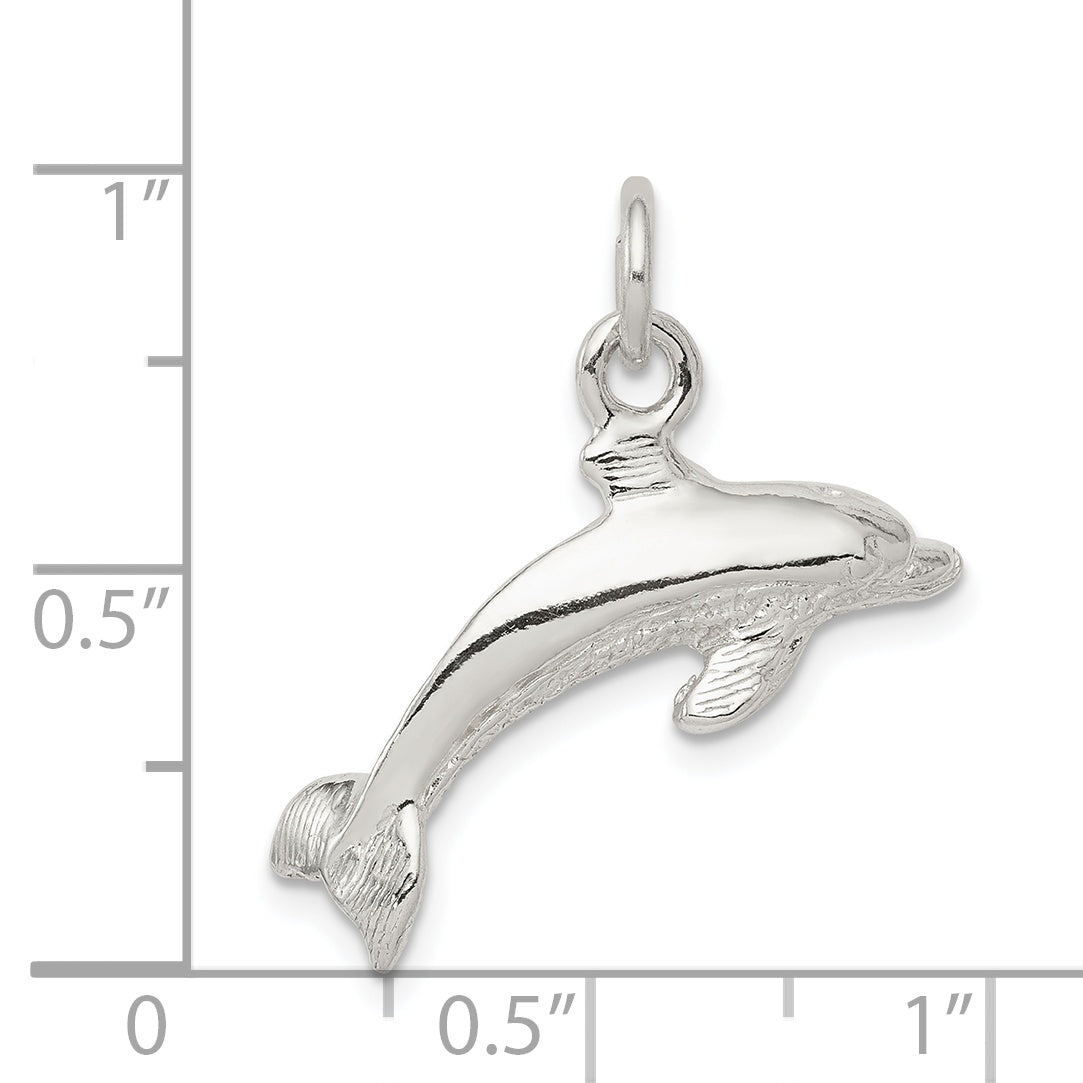 Sophia Jewelers 925 Sterling Silver Polished Dolphin Pendant with Anti-Tarnish Finish