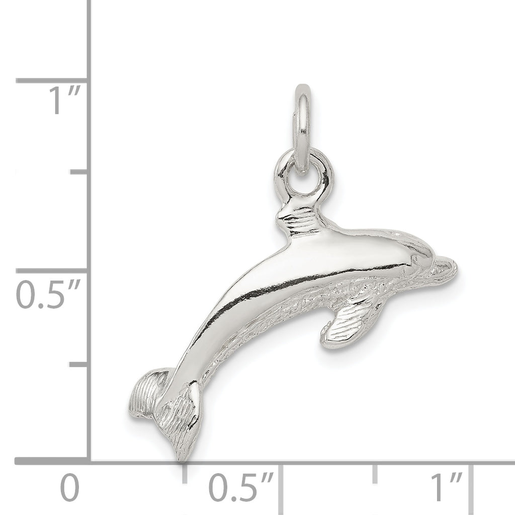Sophia Jewelers 925 Sterling Silver Polished Dolphin Pendant with Anti-Tarnish Finish