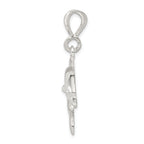 Sophia Jewelers Men's 925 Sterling Silver Polished Dolphin Pendant