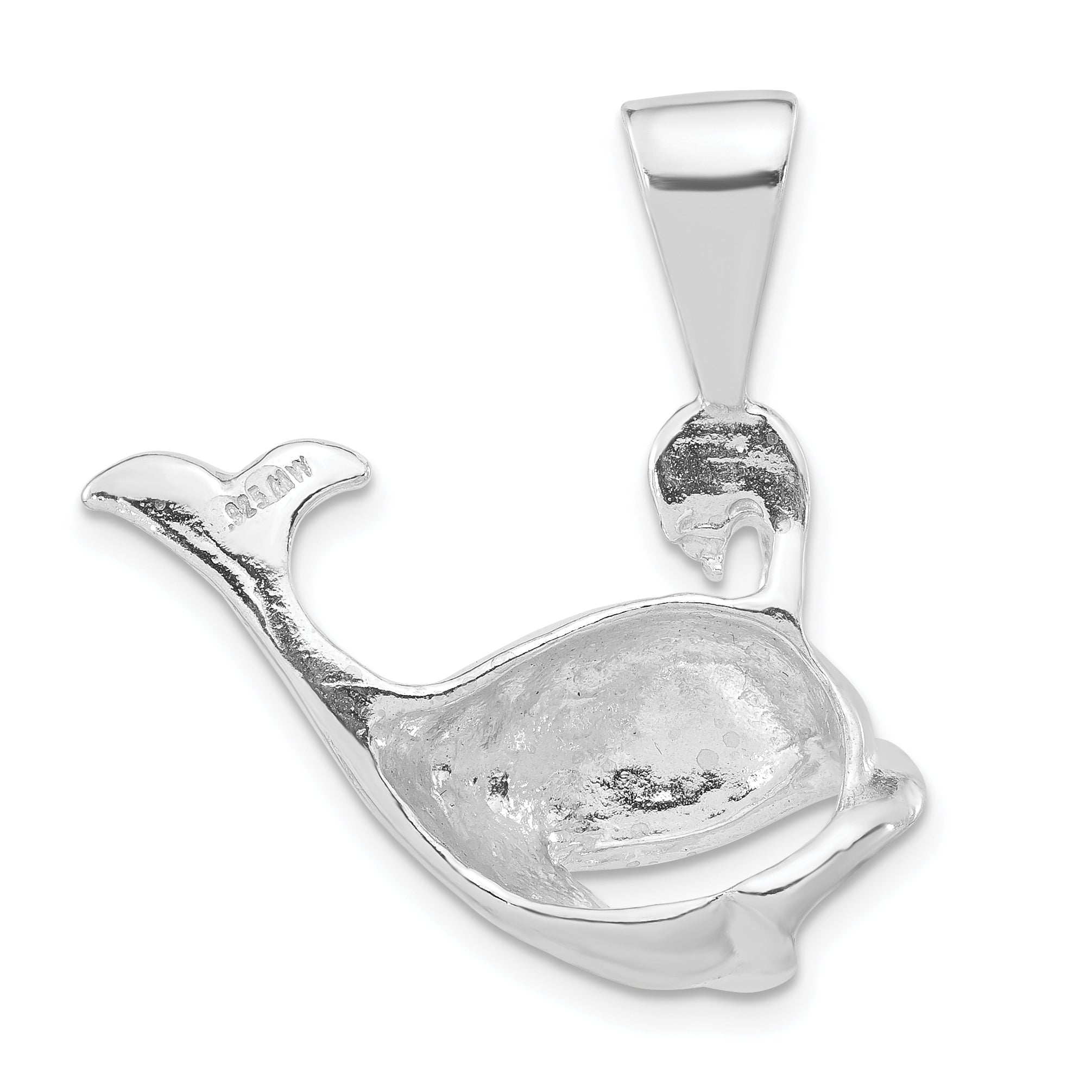 Sophia Jewelers Sterling Silver Whale Cut-out Pendant for Women