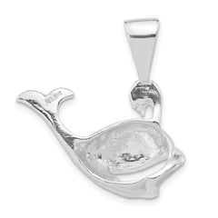 Sophia Jewelers Sterling Silver Whale Cut-out Pendant for Women