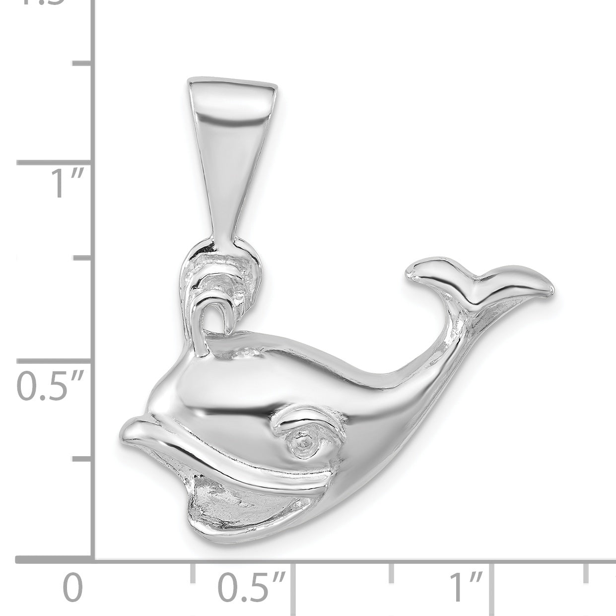 Sophia Jewelers Sterling Silver Whale Cut-out Pendant for Women