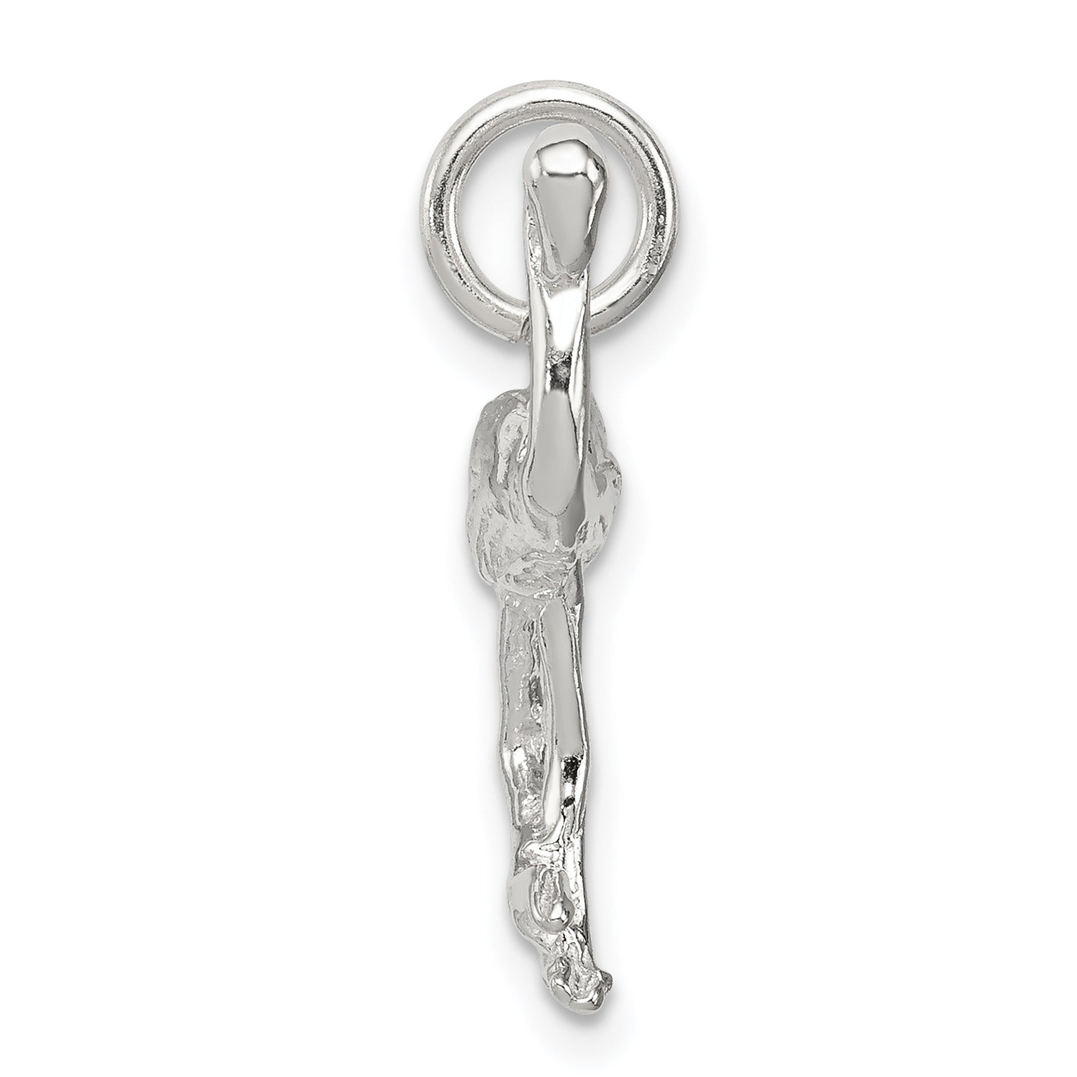 Sterling Silver 925 Flamingo Charm with Anti-Tarnish Coating Secondary image