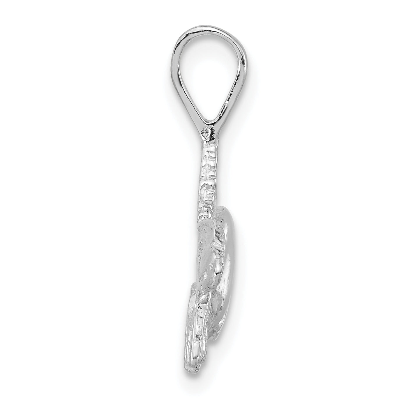 Sterling Silver 925 Goldfish Pendant with Polished Textured Fins Unisex