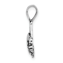 Sterling Silver 925 Unisex Goldfish Pendant with Antiqued Finish