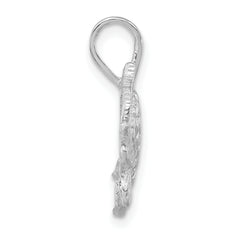 Sterling Silver Goldfish Pendant with Textured Polished Finish Unisex