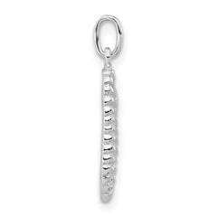 Sophia Jewelers Sterling Silver Seahorse Pendant with Black Multicolor CZ
