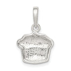 Sophia Jewelers Sterling Silver Enamel Cupcake Child Pendant Polished Finish