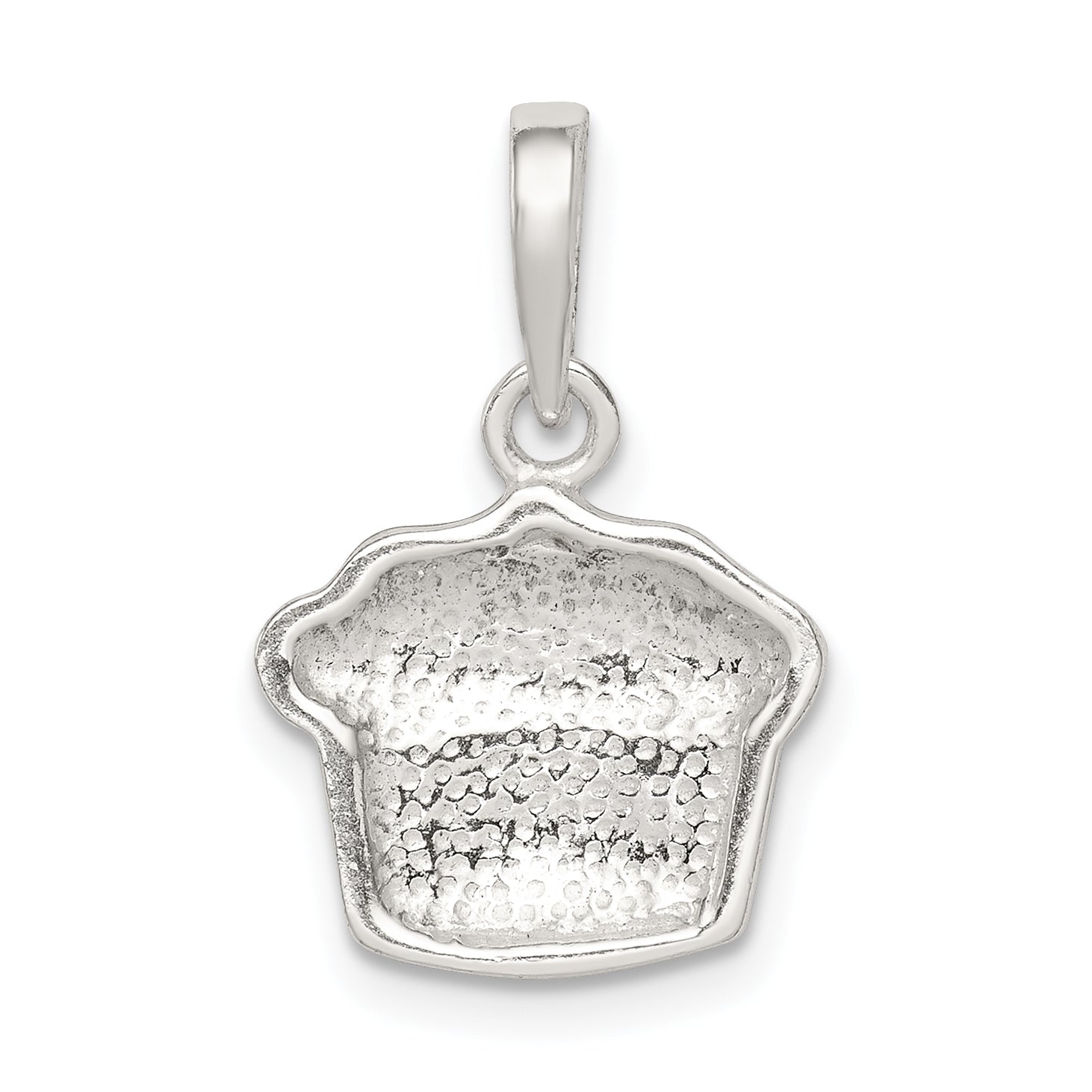 Sophia Jewelers Sterling Silver Enamel Cupcake Child Pendant Polished Finish