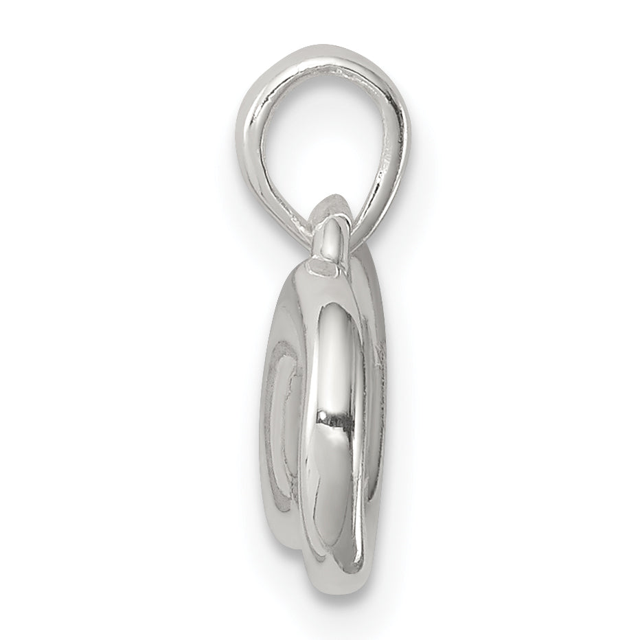 Sterling Silver Infinity Pendant with Polished Anti-Tarnish Finish