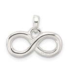 Sterling Silver Infinity Pendant with Polished Anti-Tarnish Finish
