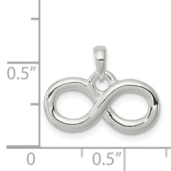 Sterling Silver Infinity Pendant with Polished Anti-Tarnish Finish