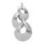 Sterling Silver Rhodium-plated Polished & Satin Drop Pendant