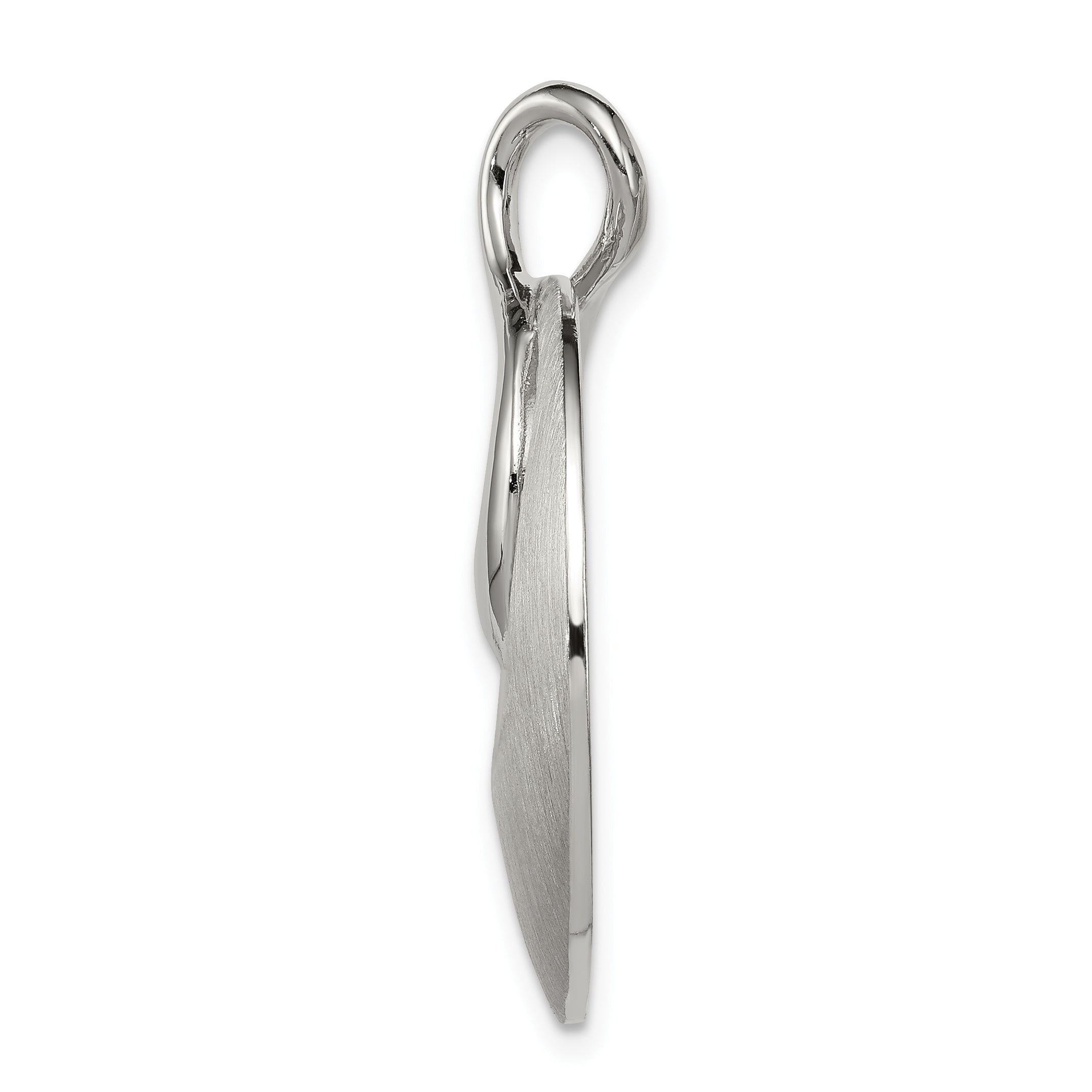Sterling Silver Infinity Swirl Pendant with Polished Satin Finish