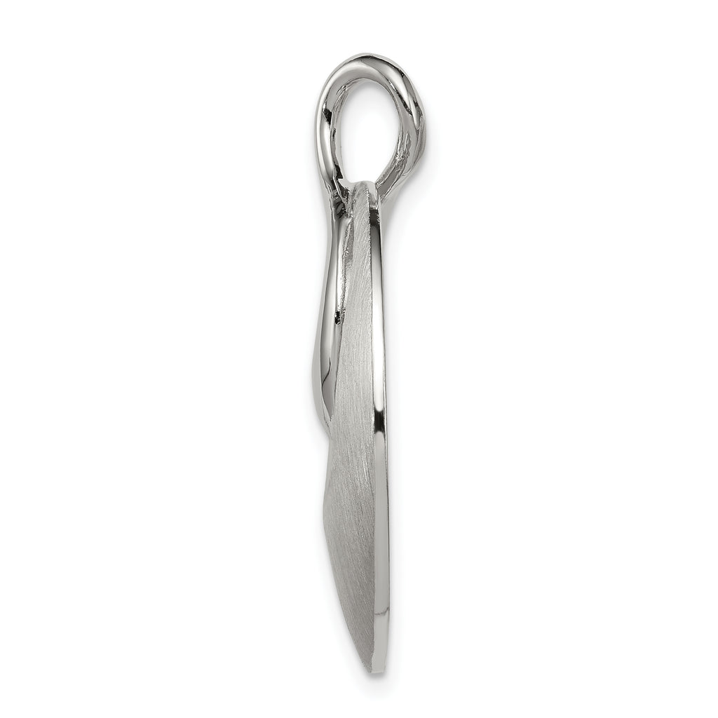 Sterling Silver Infinity Swirl Pendant with Polished Satin Finish