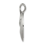 Sterling Silver Infinity Swirl Pendant with Polished Satin Finish