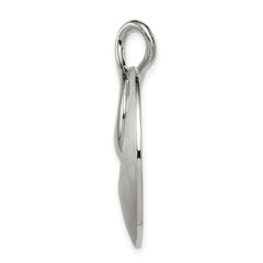 Sterling Silver Infinity Swirl Pendant with Polished Satin Finish