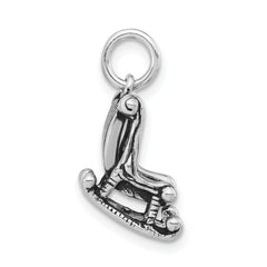 Sterling Silver 925 Rocking Chair Pendant with Polished Antiqued Finish Unisex