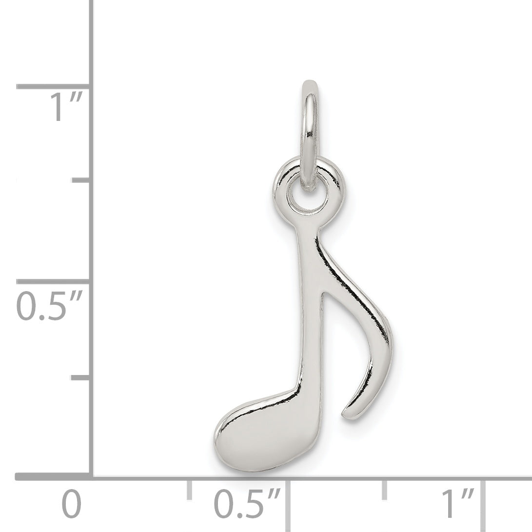 Sophia Jewelers Sterling Silver 925 Music Note Charm Polished Finish