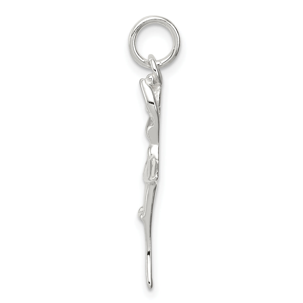 Sterling Silver 925 Polished Ballerina Pendant with Anti-tarnish Finish