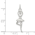 Sterling Silver 925 Polished Ballerina Pendant with Anti-tarnish Finish