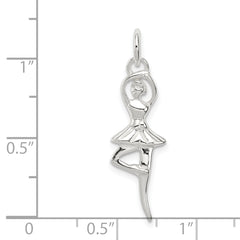 Sterling Silver 925 Polished Ballerina Pendant with Anti-tarnish Finish