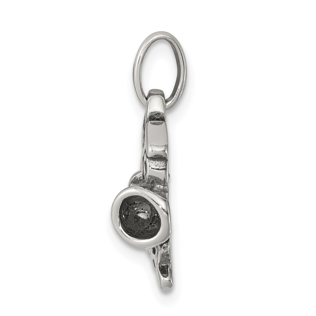 Sterling Silver 925 Cheer Pendant with Polished Antique Finish