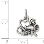 Sterling Silver 925 Cheer Pendant with Polished Antique Finish