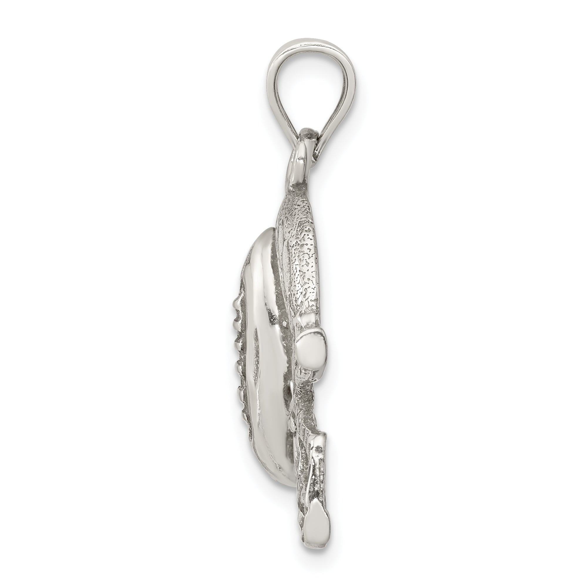 Sterling Silver Antiqued Football & Helmet Pendant Secondary image