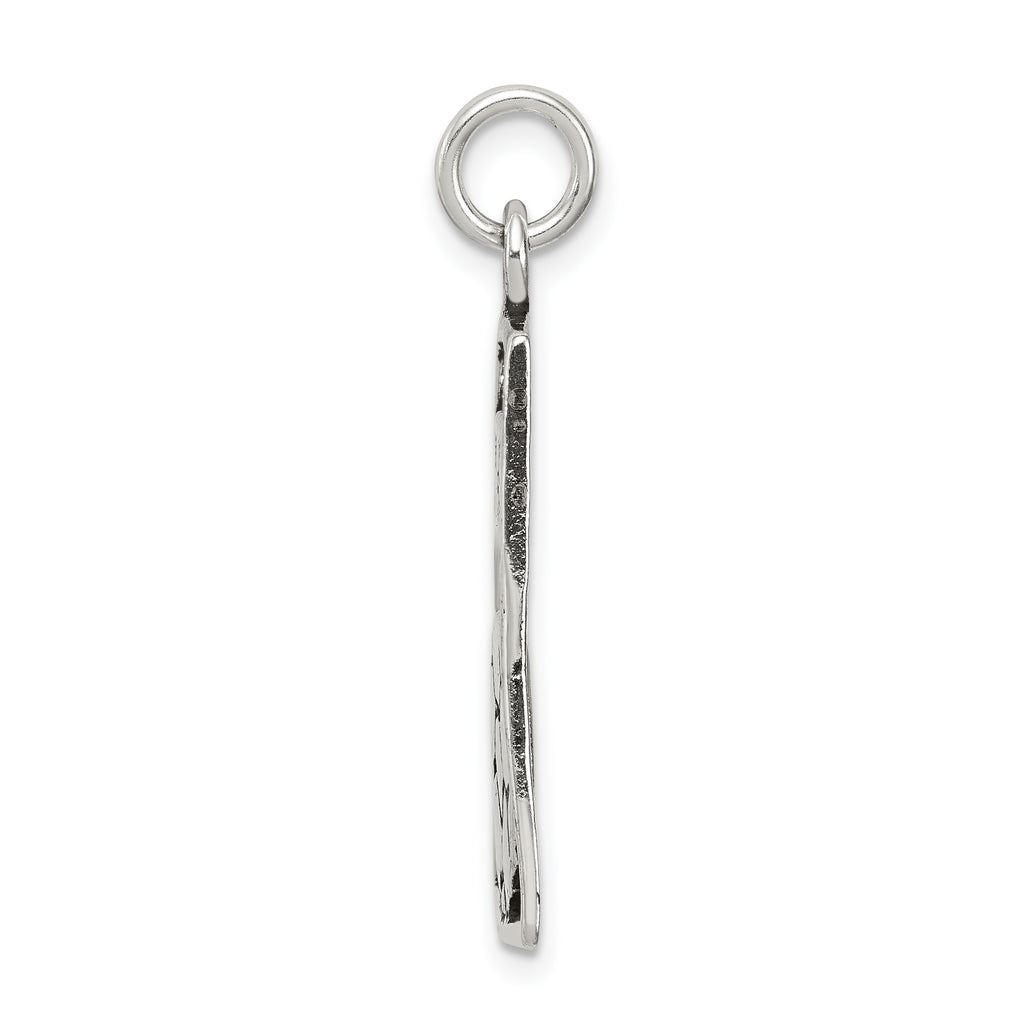 Sterling Silver 925 Antique Soccer Pendant with Polished Solid Finish