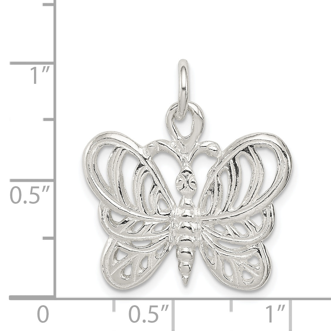 Sterling Silver 925 Butterfly Charm with Anti-Tarnish Finish Elegant Design