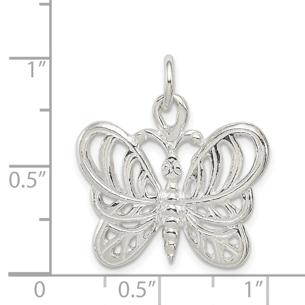 Sterling Silver 925 Butterfly Charm with Anti-Tarnish Finish Elegant Design